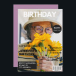 Funny  Stylish Photo Magazine 96th birthday Invitation<br><div class="desc">Funny  Stylish Photo Magazine 96th birthday invitations</div>