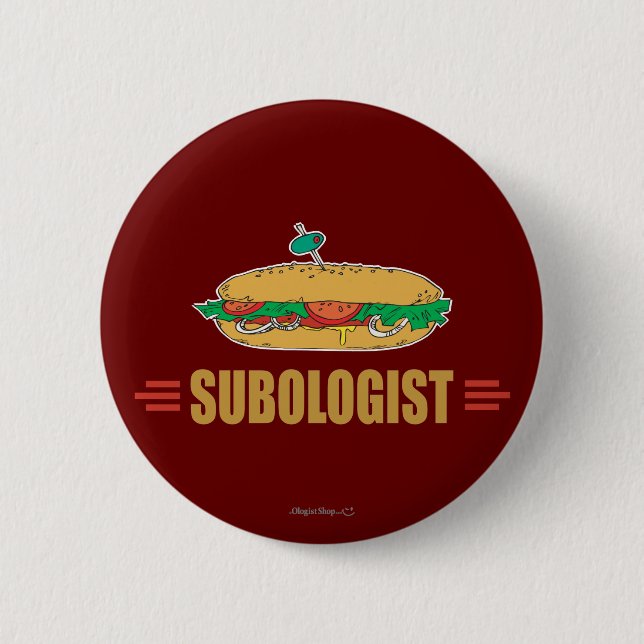 Funny Submarine Sandwich 2 Inch Round Button (Front)