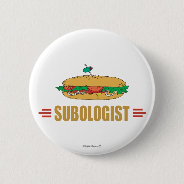 Funny Submarine Sandwich 2 Inch Round Button (Front)