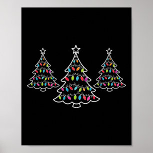 Funny Subtle Anti Trump Christmas Tree Poster