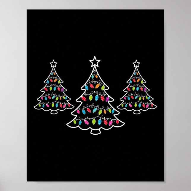 Funny Subtle Anti Trump Christmas Tree  Poster (Front)