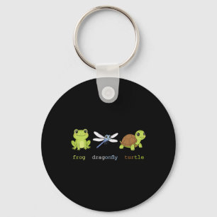 Funny Subtle Political Frog Dragonfly Turtle Resis Keychain