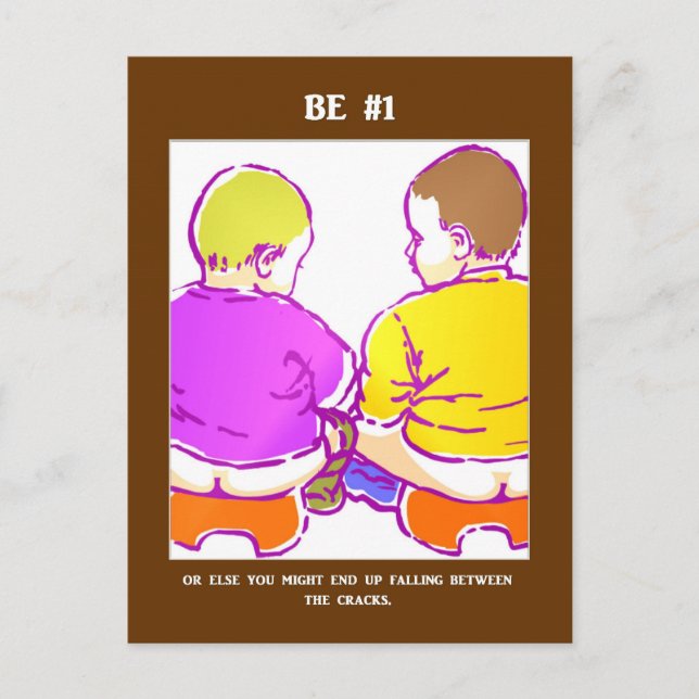 Funny Success Slogan Cheeky Play On Words Postcard (Front)