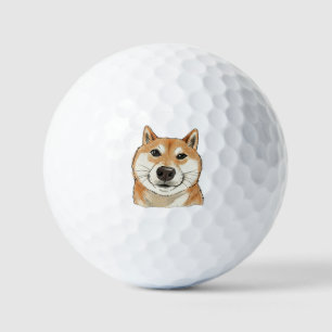 Funny "Such Silly Very Wow" Shiba Inu Doge MemeArt Golf Balls