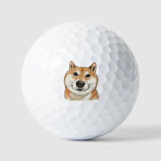 Funny "Such Silly Very Wow" Shiba Inu Doge MemeArt Golf Balls