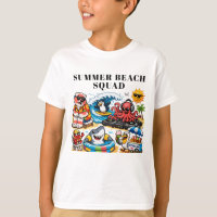 Funny Summer Beach Party Animals - DJ Octopus & Su