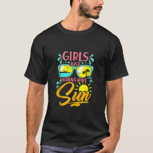 Funny Summer Beach Vacation Girls Just Wanna Have  T-Shirt