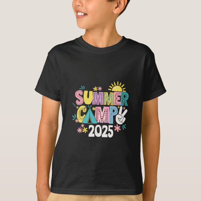 Funny Summer Camp 2025 Summer Vacation Matching Fa T-Shirt (Front)
