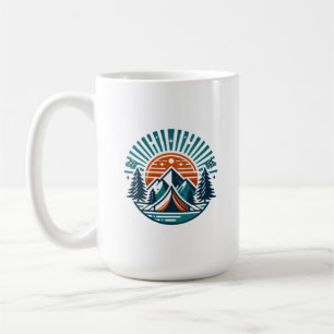 funny summer camping coffee mug