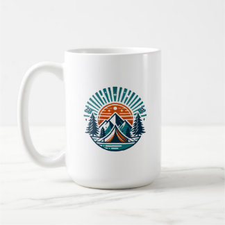 funny summer camping coffee mug