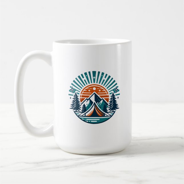 funny summer camping coffee mug (Left)