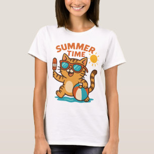Funny Summer Cat T-Shirt