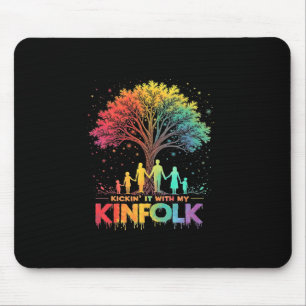 Funny Summer Family Reunion Kickin' It With My Kin Mouse Pad