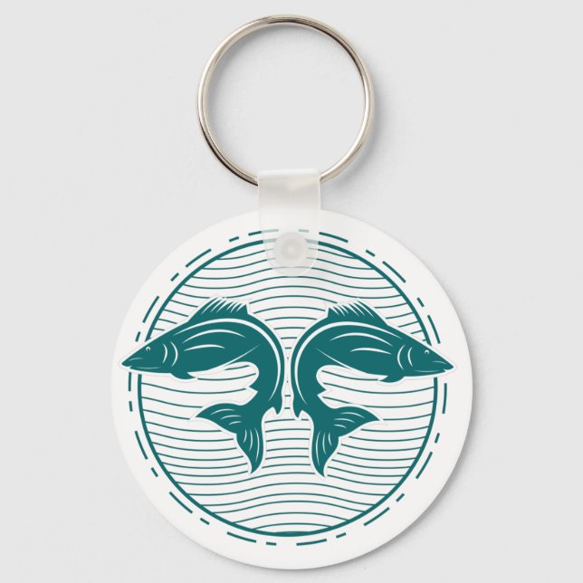 Funny Summer Fishing Keychain (Front)