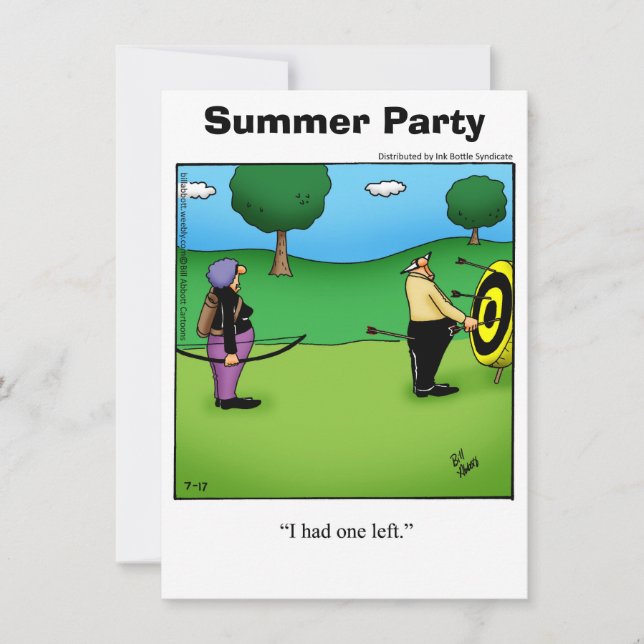 Funny Summer Fun Party Invitations (Front)