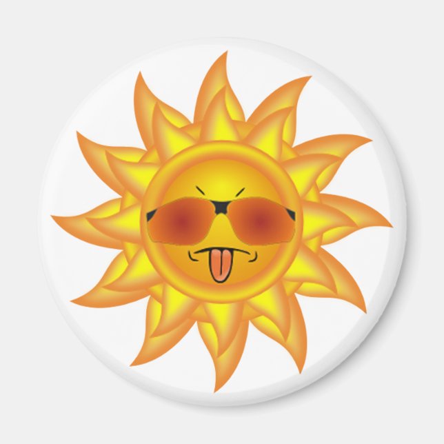 Funny, Summer Heat, Sunshine - Too Hot Attitude Magnet (Front)