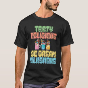 Funny Summer Ice Cream Milkshake Cartoon Delicious T-Shirt