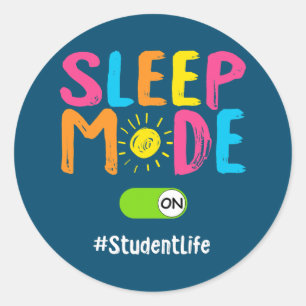 Funny Summer Mode On Last Day of School Student Classic Round Sticker
