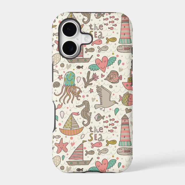 Funny Summer Pattern With Ships (Back)