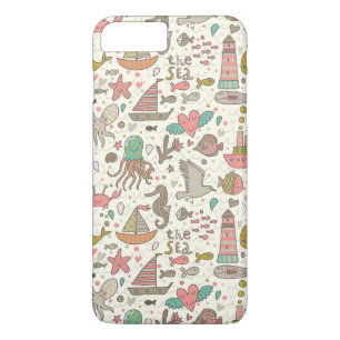 Funny Summer Pattern With Ships Case-Mate iPhone Case