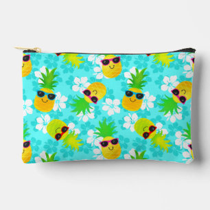Funny Summer Tropical Pineapples Accessory Pouch