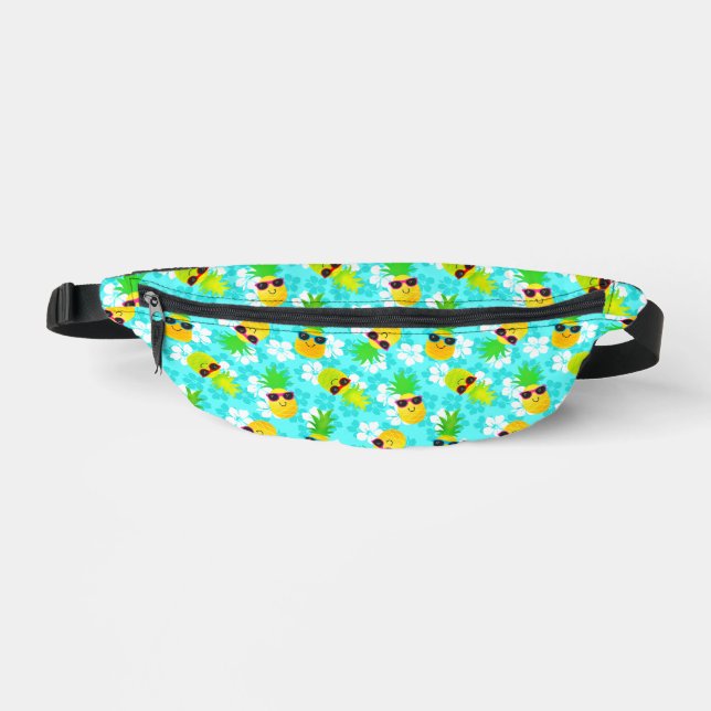 Funny Summer Tropical Pineapples Fanny Pack (Front)