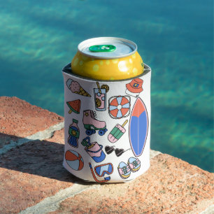 funny summer vacation beach lovers can cooler