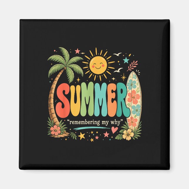 Funny summer vacation tropical beach sunshine magnet (Front)