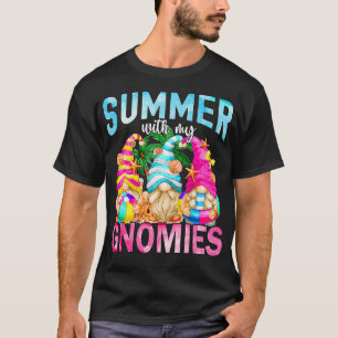 Funny Summer With My Gnomies Cute Garden Family Va T-Shirt