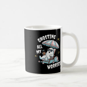 Funny Summerween Ghost Spooky Summer Vacation Beac Coffee Mug