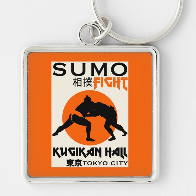 Funny Sumo Wrestler Keychain (Front)