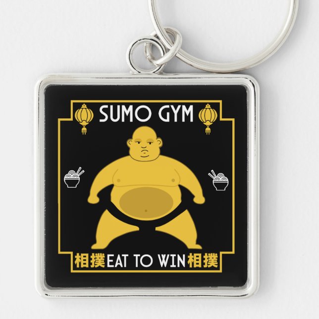 Funny Sumo Wrestler Keychain (Front)