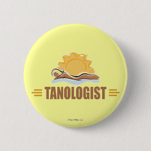 Funny Sun Tanning 2 Inch Round Button