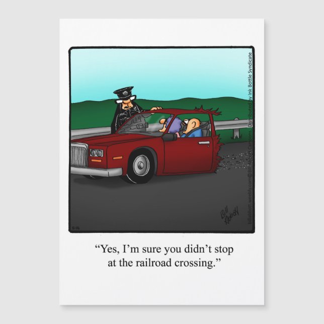 Funny "Sunday Drive" Magnetic Card (Front)