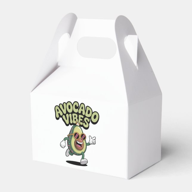 Funny Sunglasses Avocado Favor Box (Front Side)