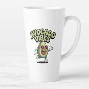 Funny Sunglasses Avocado Latte Mug