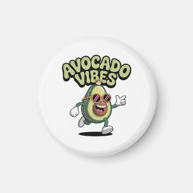Funny Sunglasses Avocado Magnet (Front)