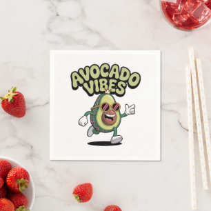 Funny Sunglasses Avocado Napkin