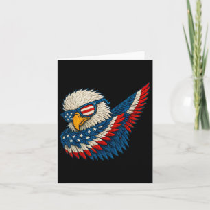 Funny Sungles Patriotic Eagle Merica Dabbing 4th O Card