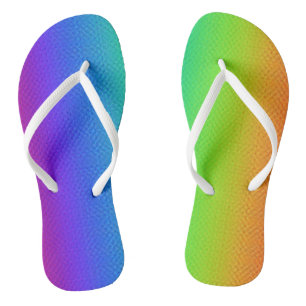 Funny Sunny Rainbow Flip Flops
