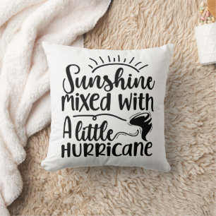 Funny Sunshine Mixed With A Little Hurricane Throw Pillow