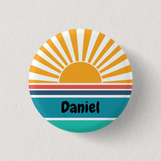 Funny Sunshine Name Tag 1 Inch Round Button