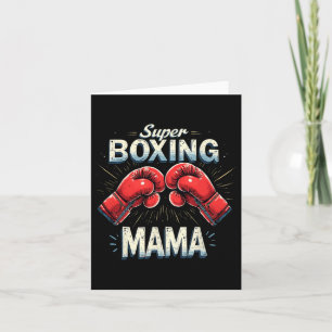 Funny Super Boxing Mama Fighter Boxing Lovers Desi Card