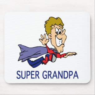 Funny Super Grandpa Mouse Pad