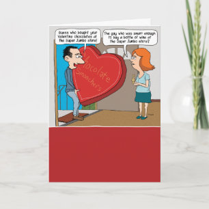 Funny Super Jumbo Candy Valentine's Day Holiday Card