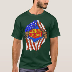 Funny Super Mental Health Counsellor Hero Job1396 T-Shirt