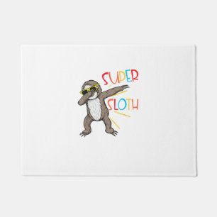 Funny Super Sloth Superhero Dabbing Dance Move Dab Doormat