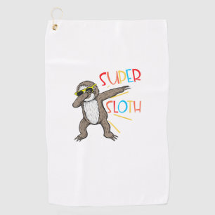 Funny Super Sloth Superhero Dabbing Dance Move Dab Golf Towel