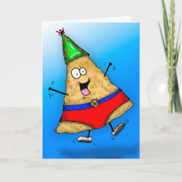 Funny Superhero "nacho man" Carte d'anniversaire