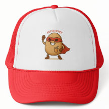 Funny Superhero Potato Cartoon Foam Trucker hat